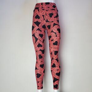 NEW LuLaRoe Valentine's Pink Black Heart Leggings
